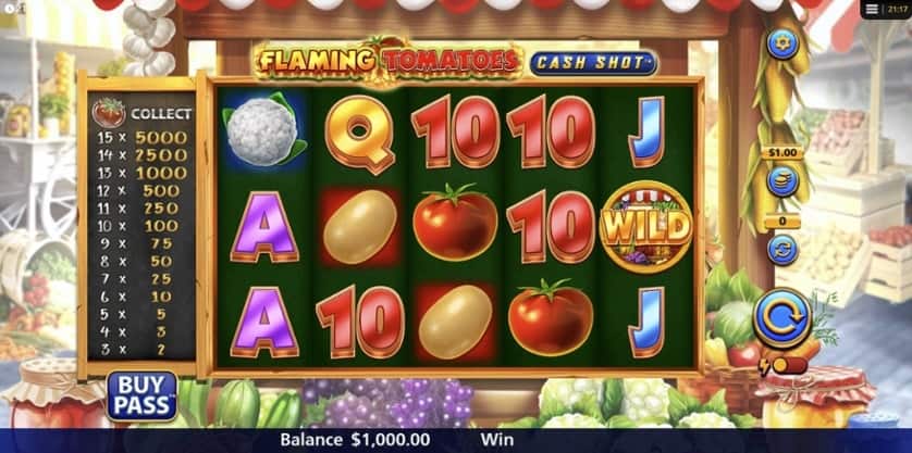 Játssz most - Flaming Tomatoes Cash Shot