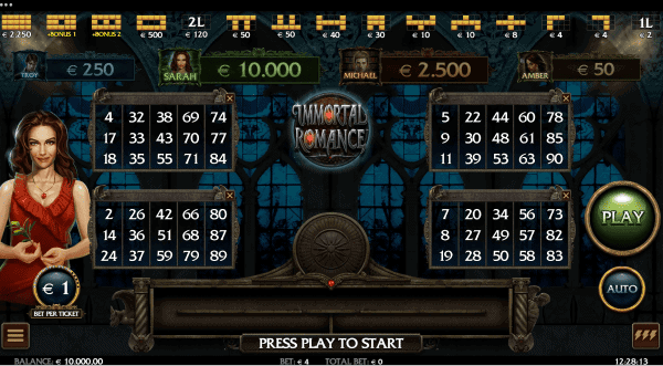 Játssz most - Immortal Romance Video Bingo