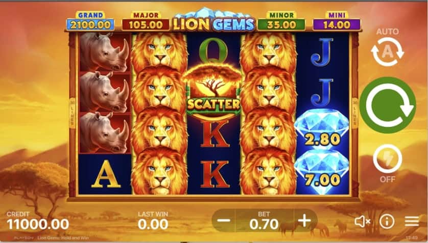 Játssz most - Lion Gems: Hold and Win