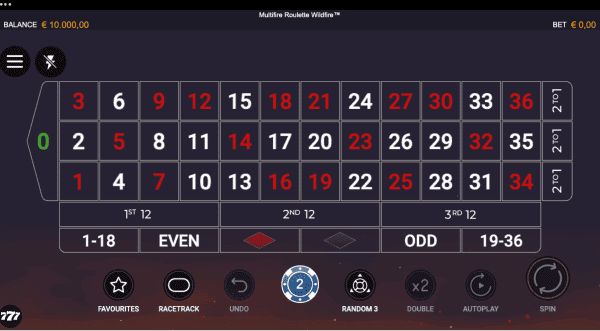 Játssz most - Multifire Roulette Wildfire