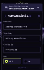 Személyes információk: 