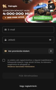 Töltsd ki a regisztrációs űrlapot