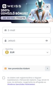 Fiókadatok megadása