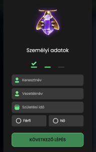 Adatok megadása: 