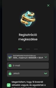 Regisztrációs folyamat: 