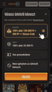 Bónusz kiválasztása