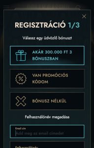 Bónusz kiválasztása