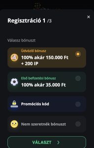 Felhasználói adatok megadása