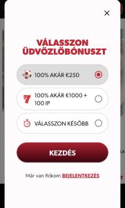 Regisztrációs ajánlat. 