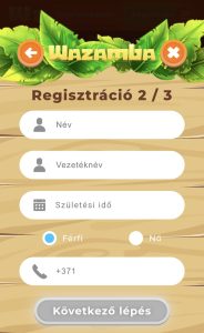 Részletes adatbevitel