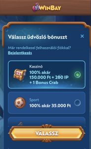 Válassz bónuszt