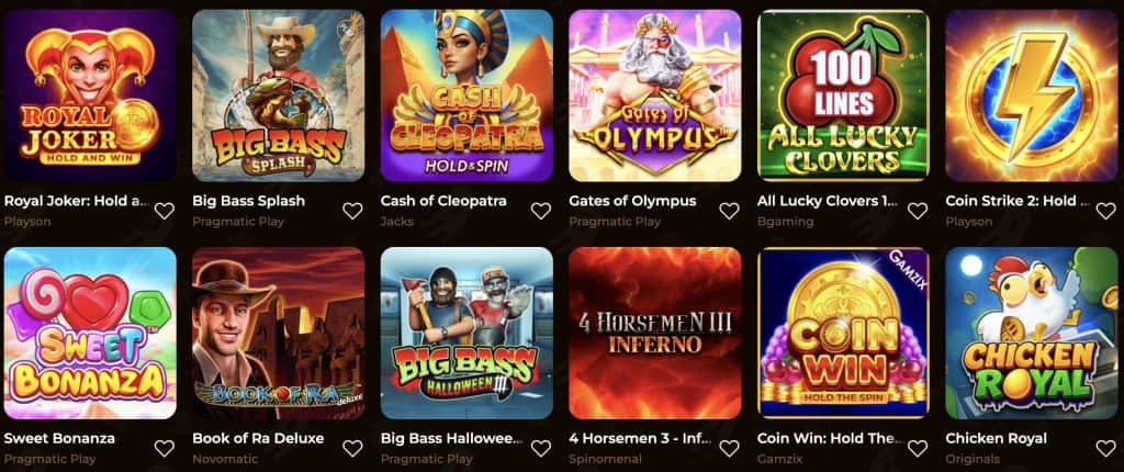 A Rolldorado Kaszinó játékai