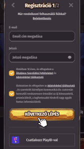 Hozd létre a fiókodat