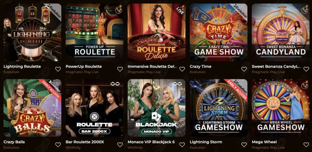 Rolldorado Élő kaszinó játékok