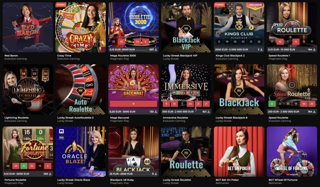 GodofCasino - a legjobb élő kaszinójátékok