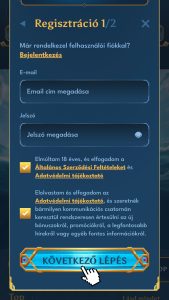 Add meg az e-mail-jelszó párost